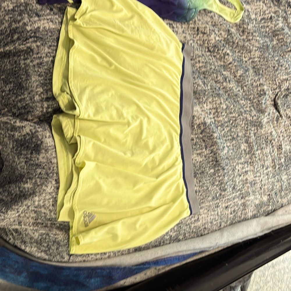 Adidas tennis skirt.  Yellow with shorts size xl
